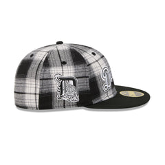 Detroit Tigers Grunge Plaid Retro Crown 59FIFTY Fitted Hat