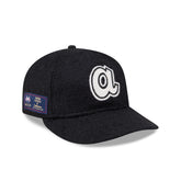 Atlanta Braves Navy Merino & Cashmere Moon Retro Crown 9FIFTY Adjustable Hat