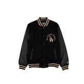 Los Angeles Dodgers Gothic Lettering Black Wool Varsity Jacket