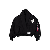 Alpha Industries x New York Mets Women's Black Shawl Collar Flight Jacket