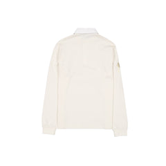 New York Yankees Off White Script Long Sleeve Rugby Shirt