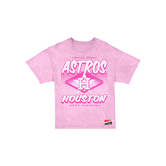 Houston Astros Throwback Women's Pink T-Shirt