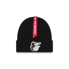 Alpha Industries x Baltimore Orioles Black Cuff Knit Hat
