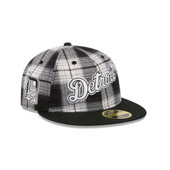 Detroit Tigers Grunge Plaid Retro Crown 59FIFTY Fitted Hat