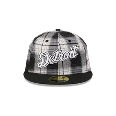 Detroit Tigers Grunge Plaid Retro Crown 59FIFTY Fitted Hat