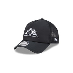 Colorado Rockies 2026 Batting Practice Alt Black 9FORTY APEX Trucker Hat