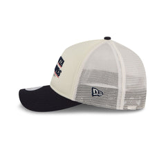 Atlanta Braves Retro Chrome Women's White 9FORTY M-Crown A-Frame Trucker Hat