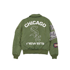 Alpha Industries x Chicago White Sox Sage Green MA-1 Flight Jacket
