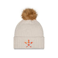 Houston Astros Women's Sandy Linen Pom Knit Hat