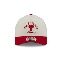 Philadelphia Phillies Arched Graphic Chrome White 9FORTY M-Crown A-Frame Snapback Hat